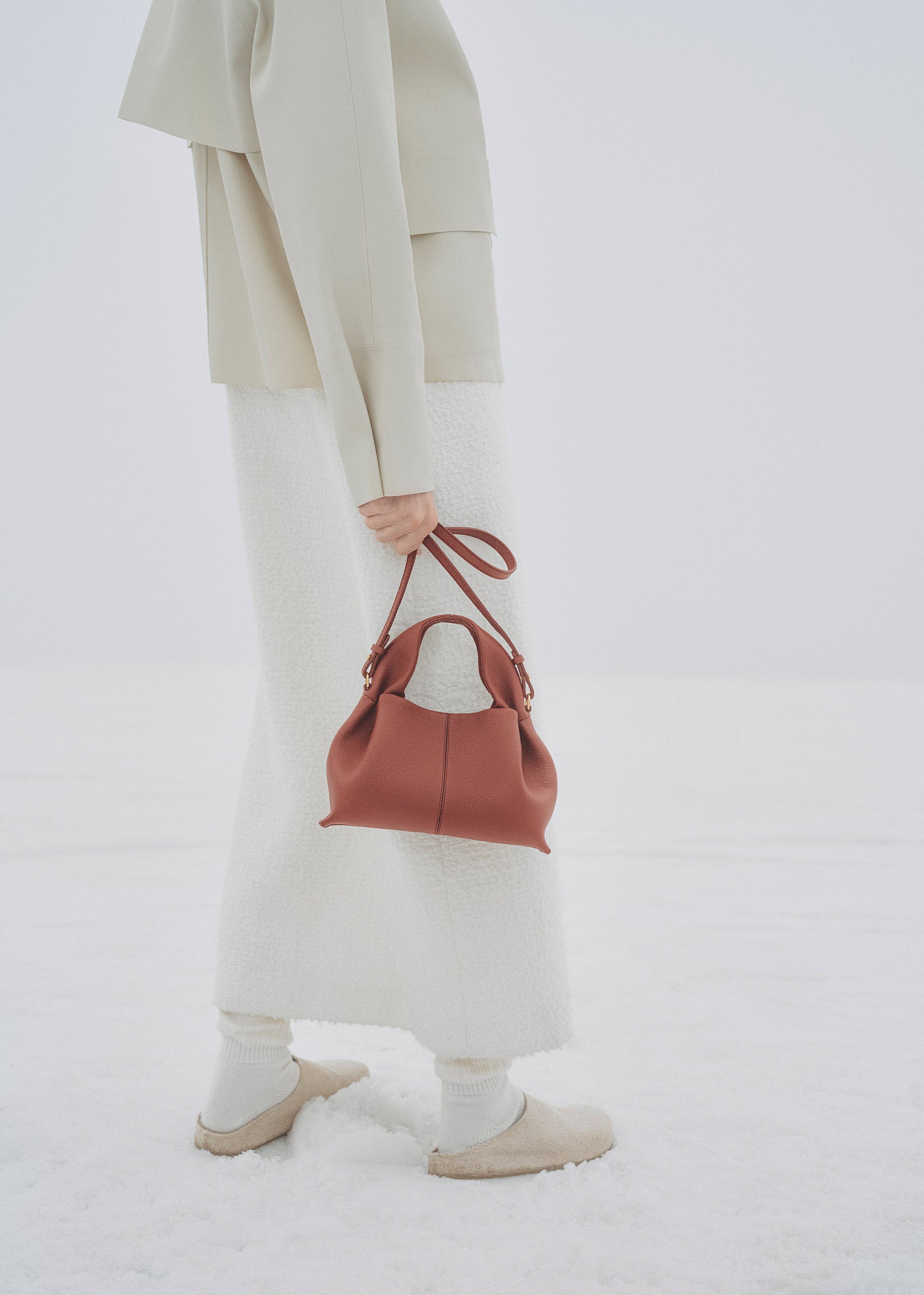 Numéro Neuf Mini - Rote Tonerde Genarbtes Leder