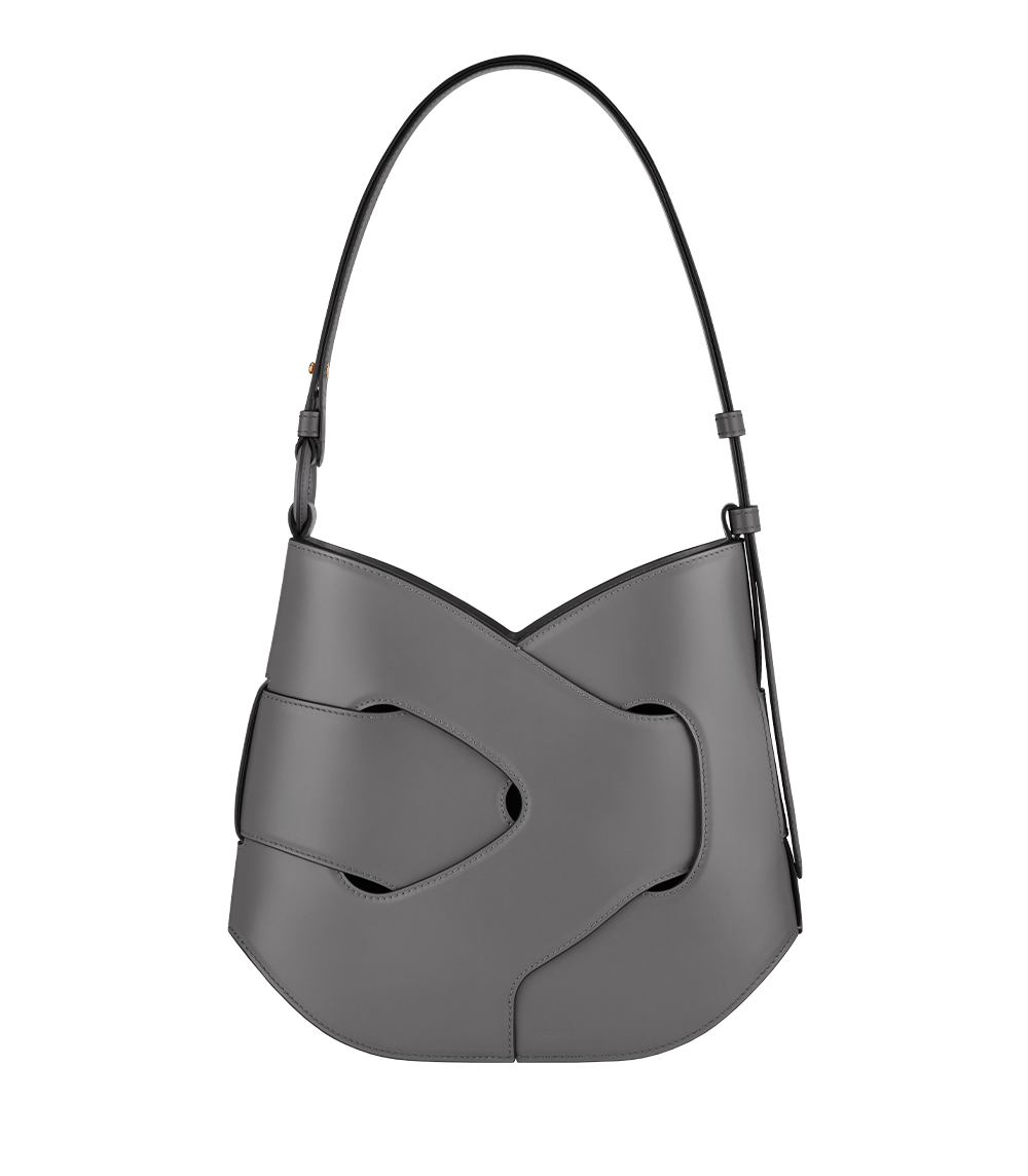 Polene Taschen Nodde Hobo Kieselstein Glattes Leder