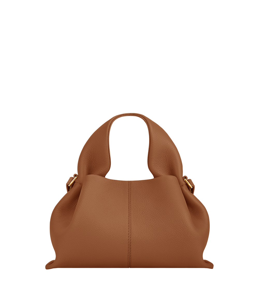 Polène Taschen Numéro Neuf Camel Genarbtes Leder