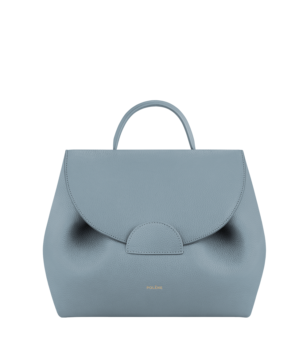 Numéro Un - Polarblau Genarbtes Leder