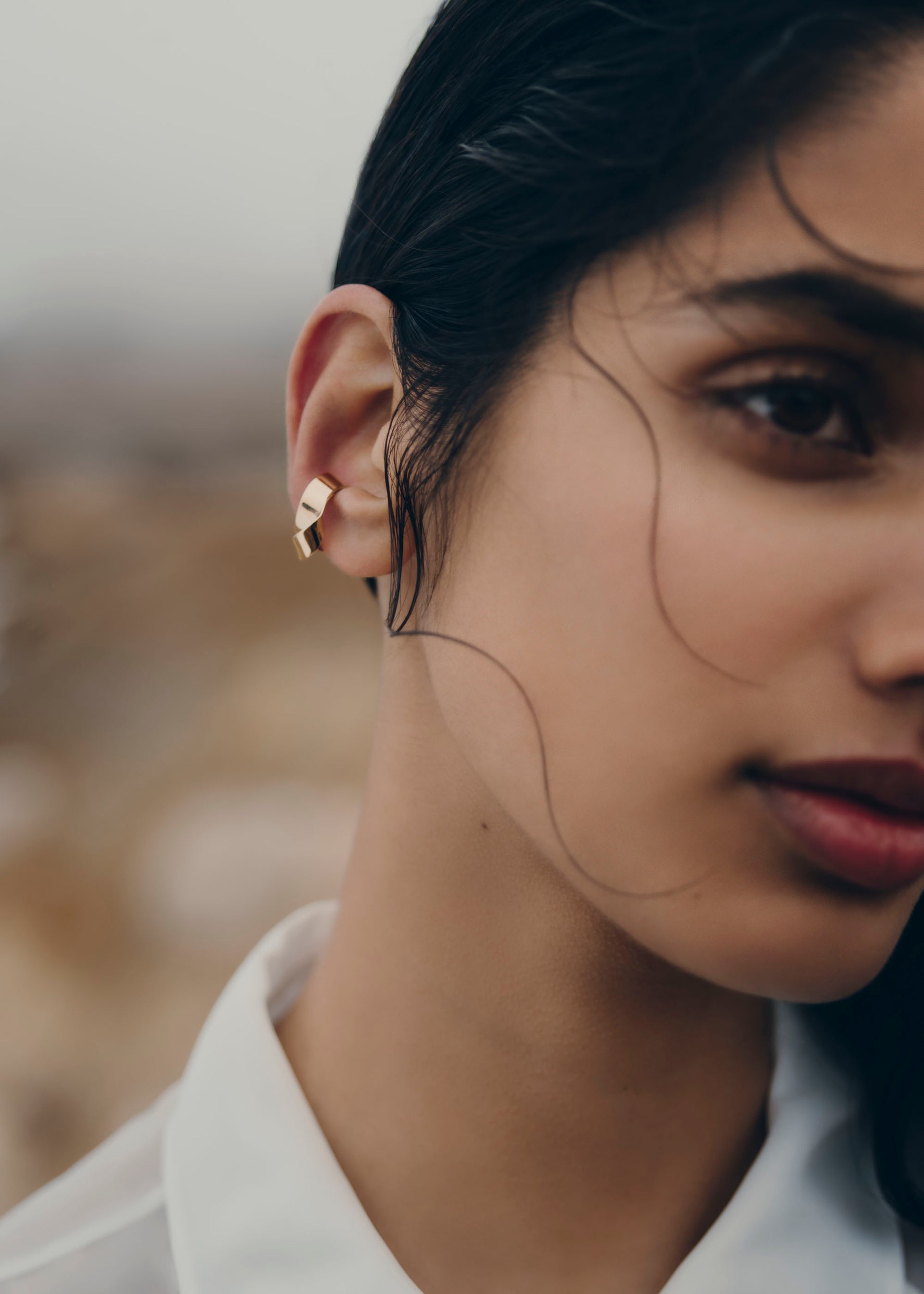 Earcuff Éole - Goldedition 24 Karat vergoldet