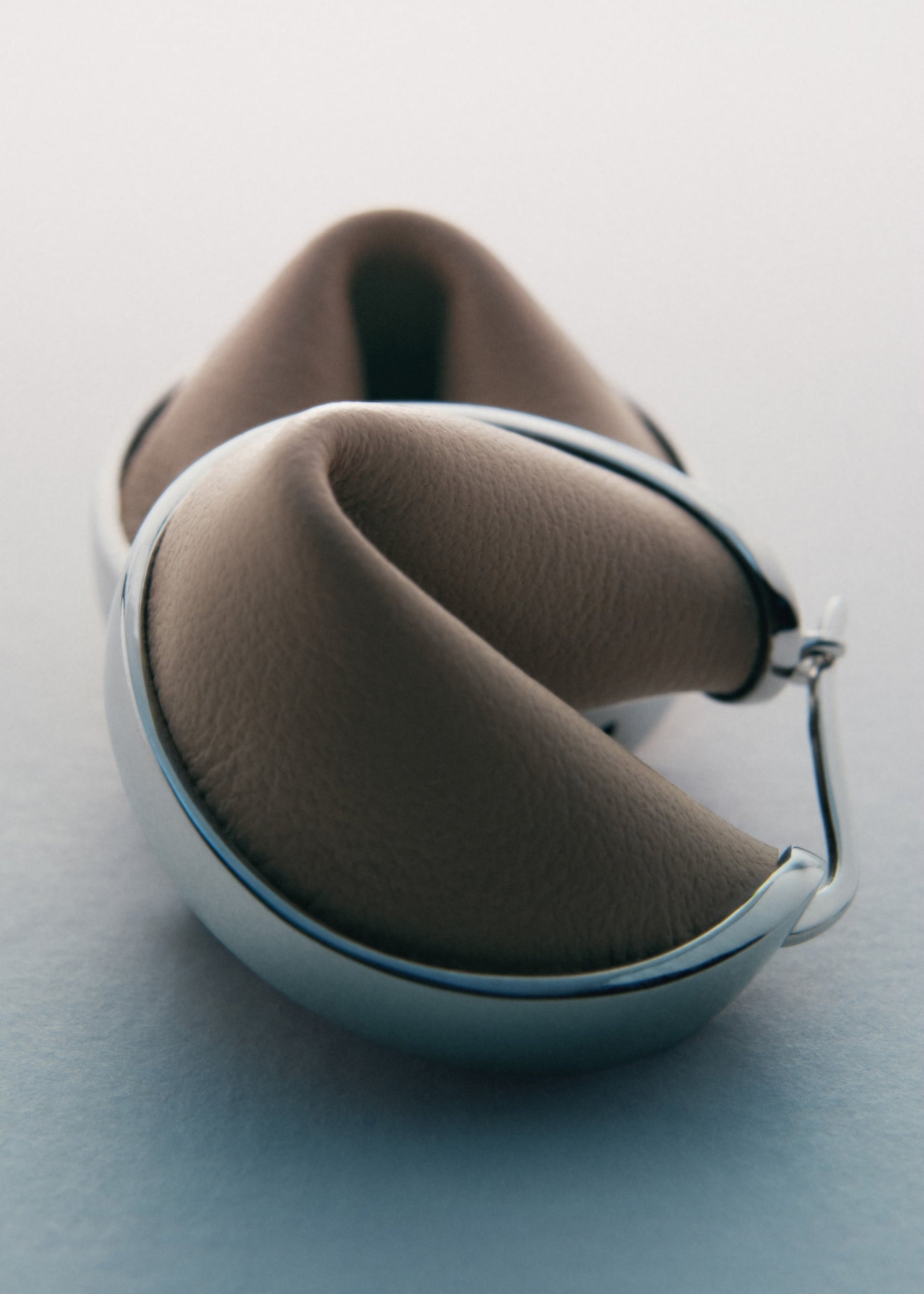 Creolen Ormé - Silberedition Und Taupe Leder