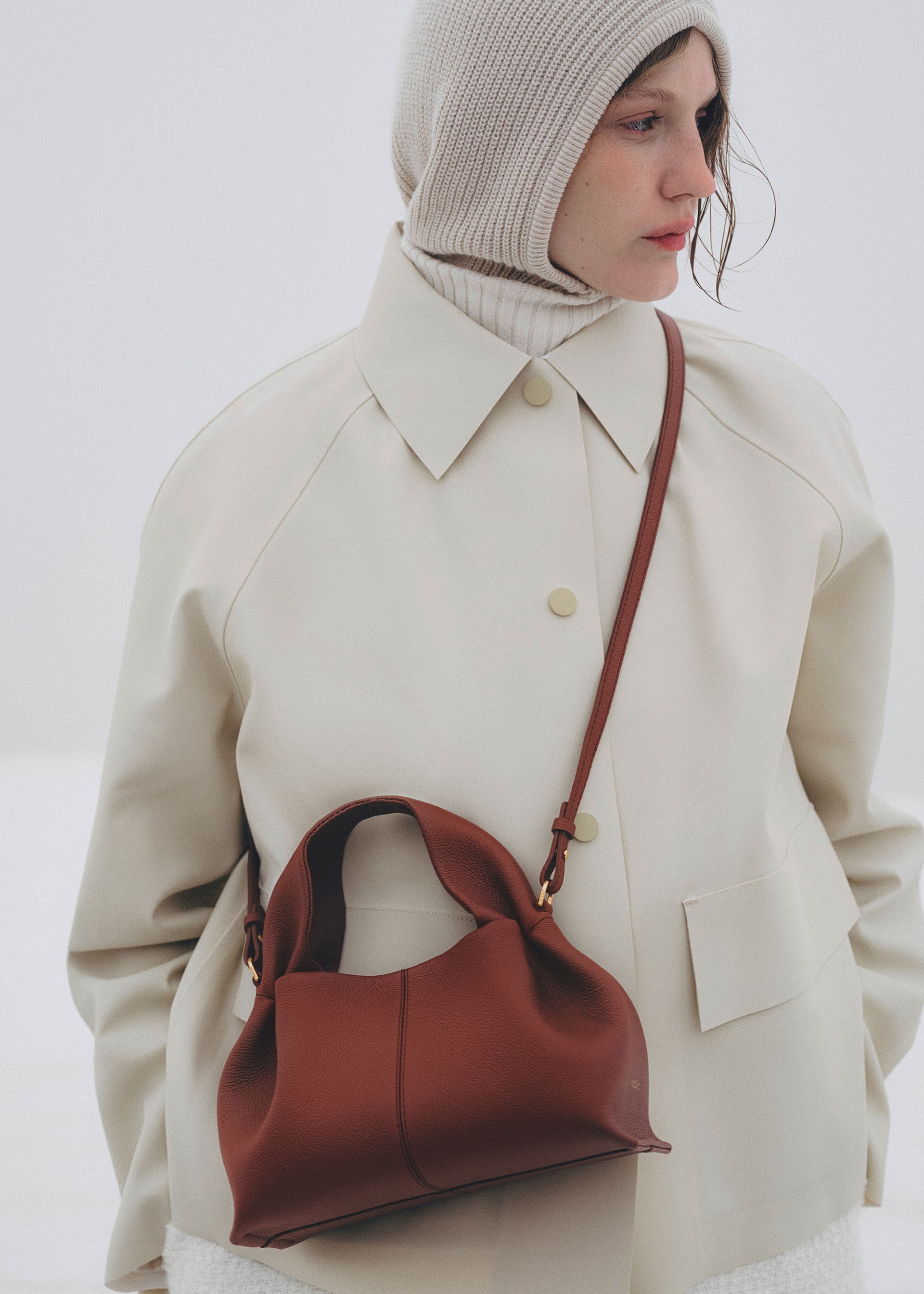 Numéro Neuf Mini - Rote Tonerde Genarbtes Leder