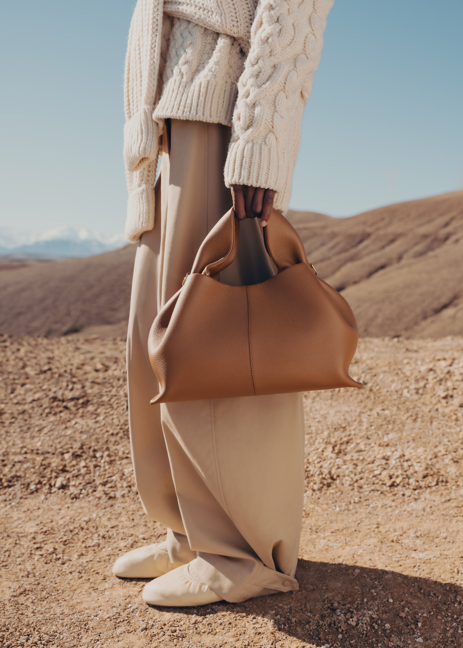 Numéro Neuf - Camel Genarbtes Leder