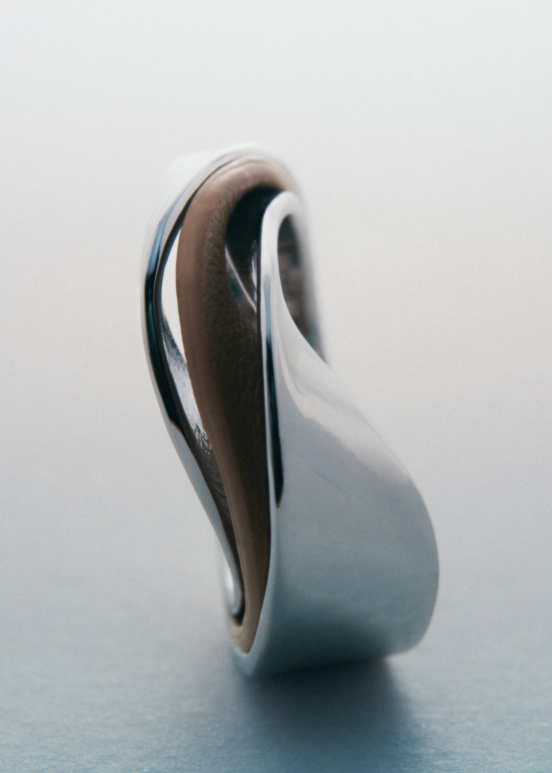 Ring Ormé - Silberedition Und Taupe Leder