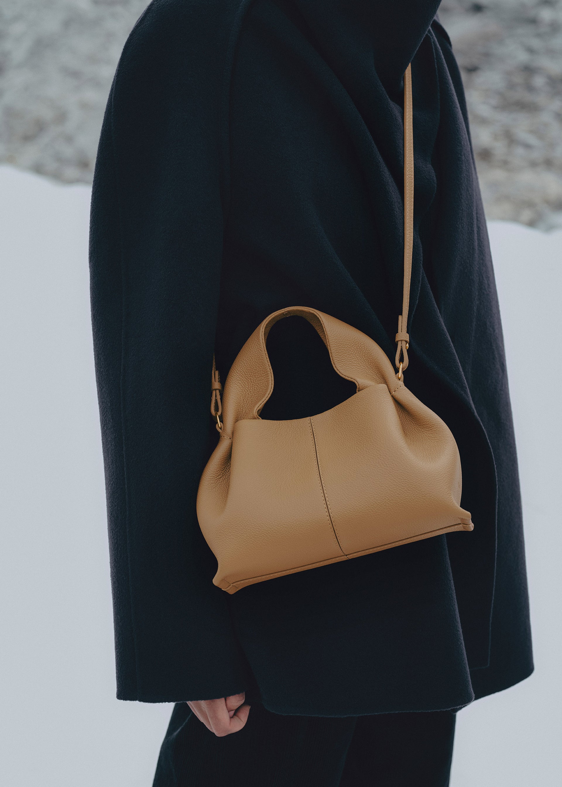 Numéro Neuf Mini - Ocker Genarbtes Leder