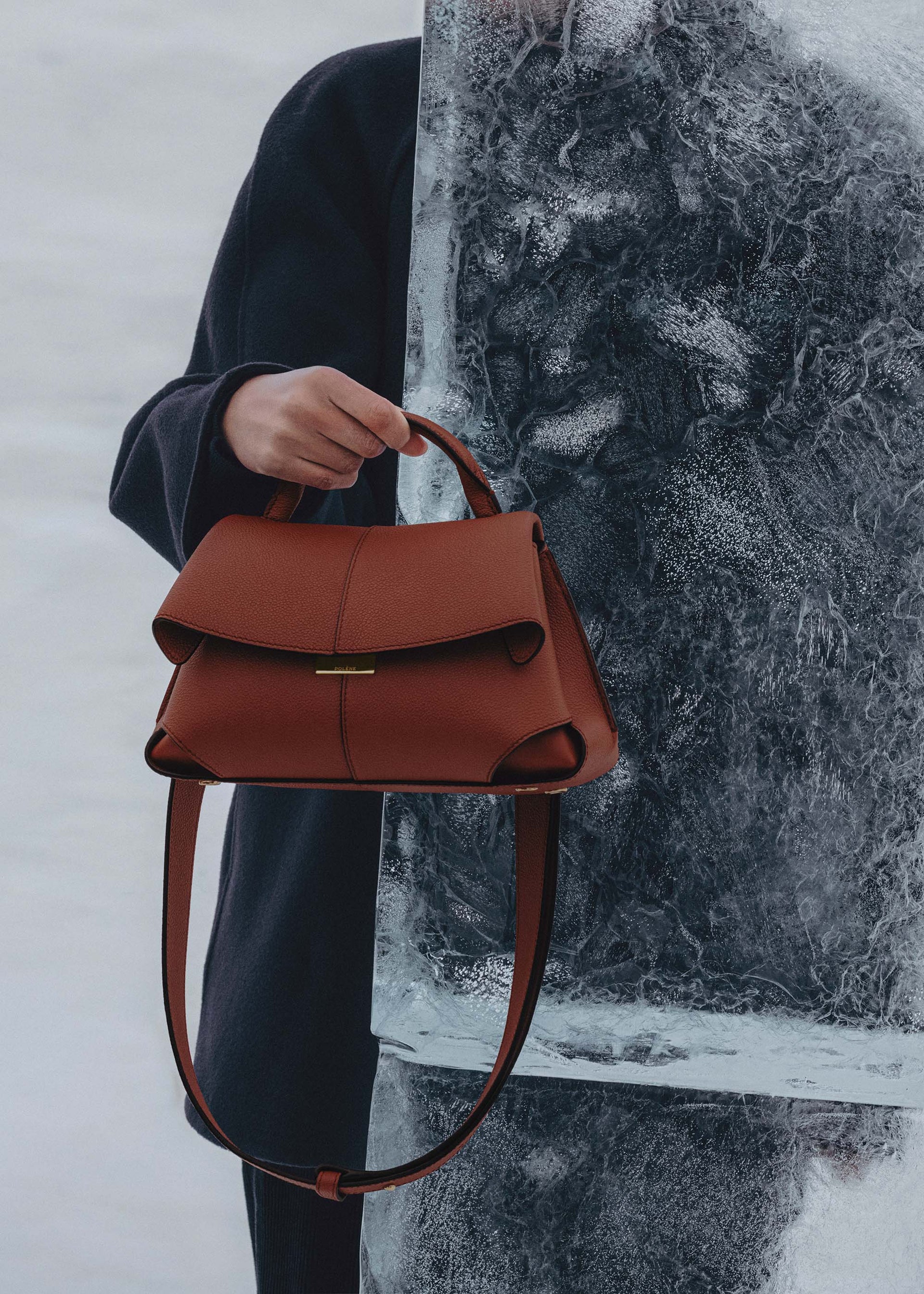 Mokki Mini - Rote Tonerde Genarbtes Leder