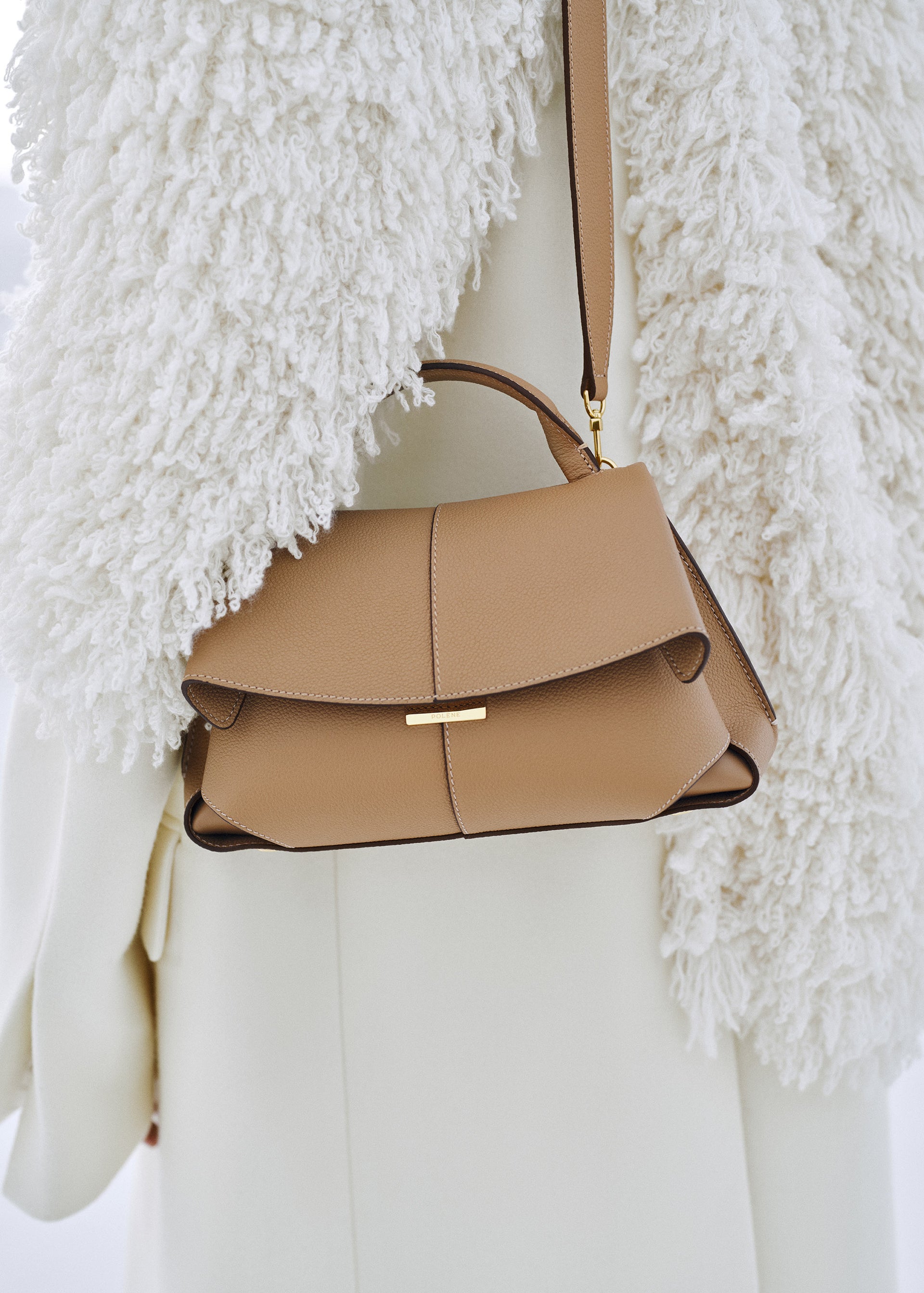 Mokki Mini - Ocker Genarbtes Leder