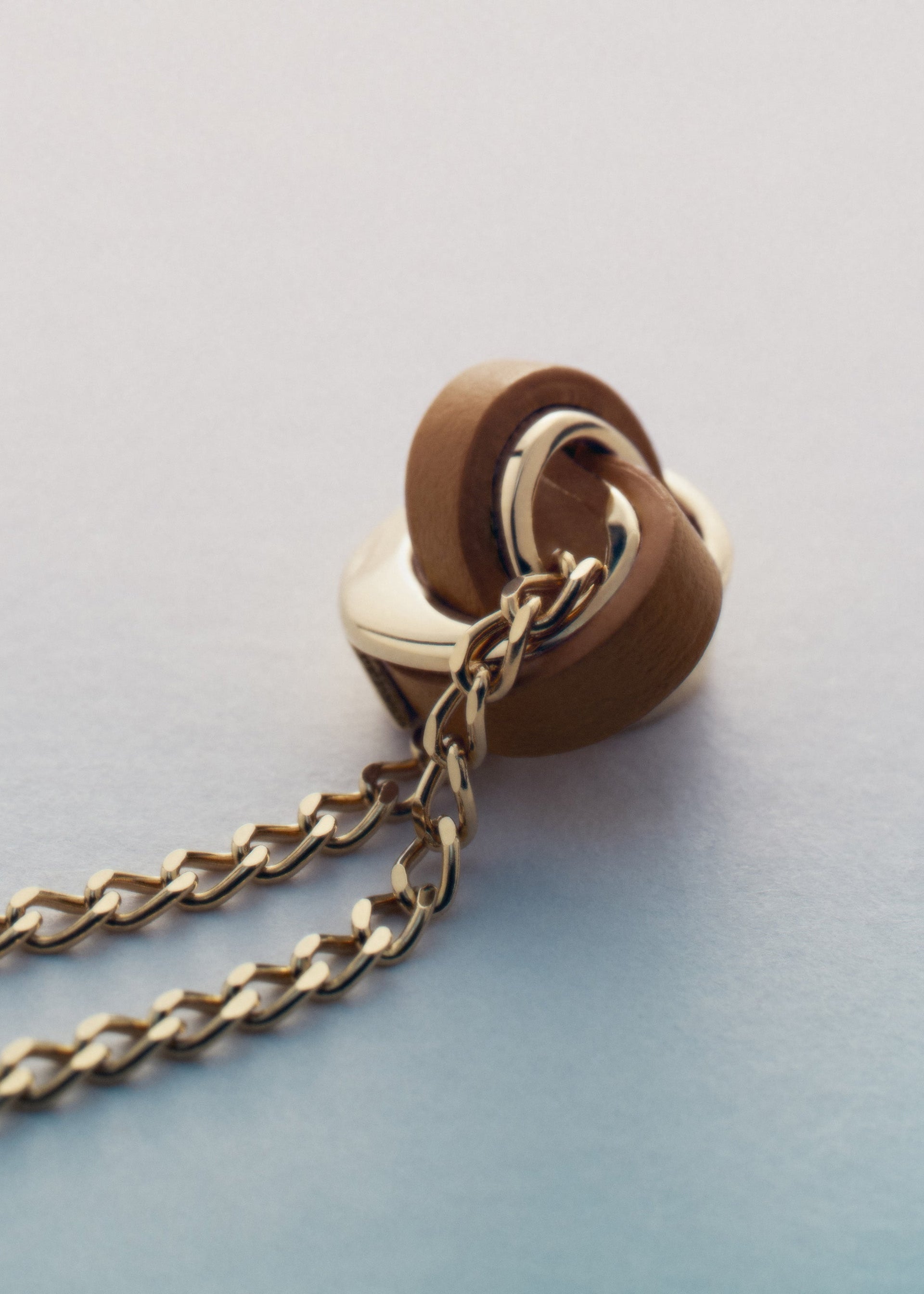 Halskette Ormé - Goldedition Und Camel Leder