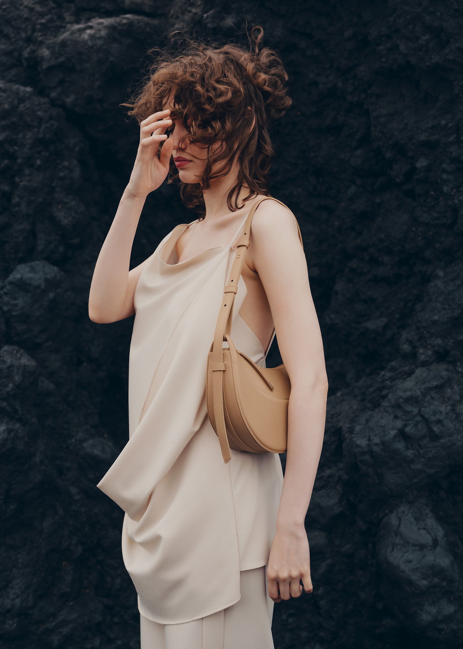 Numéro Dix - Beige Glattes Leder