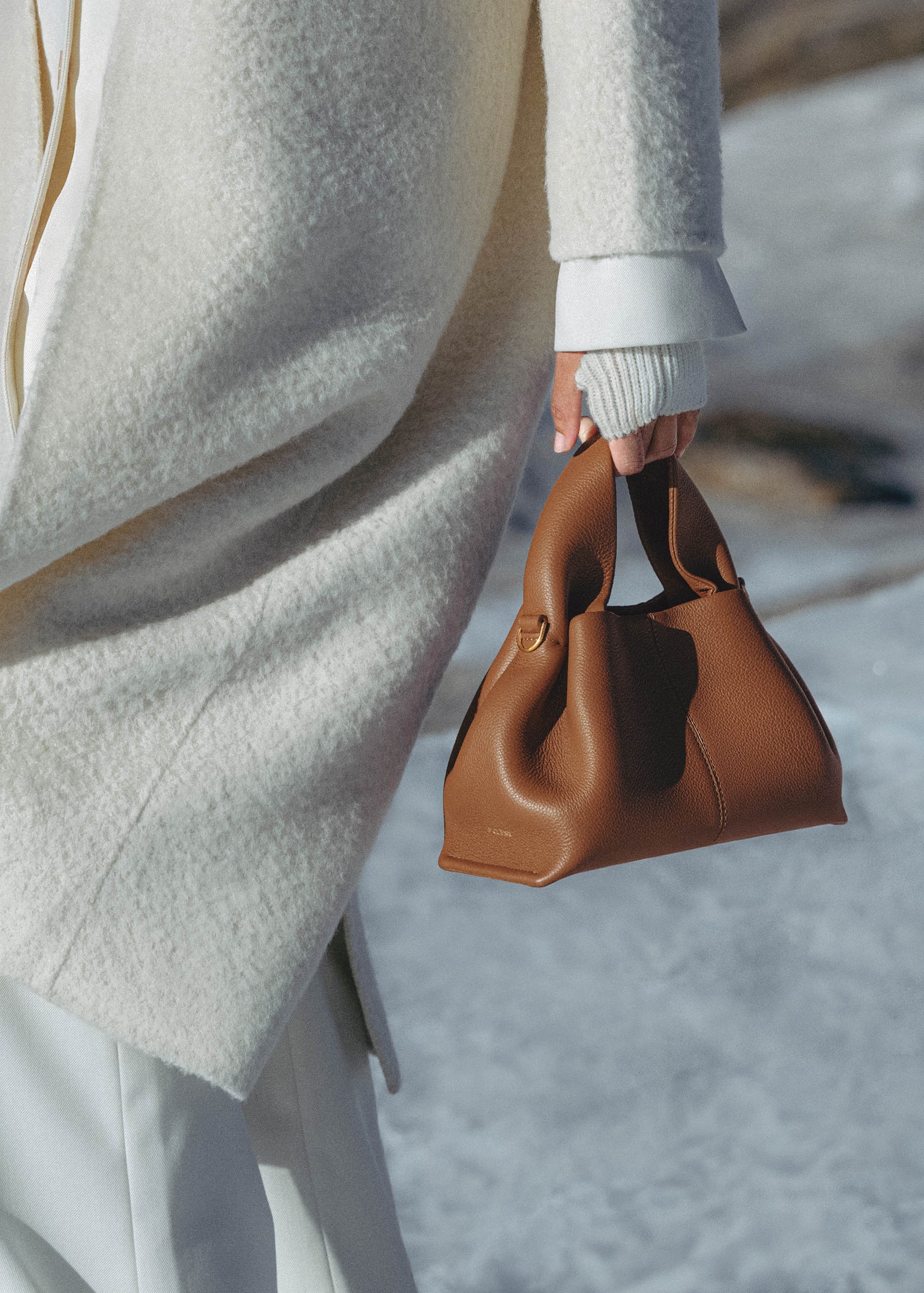 Numéro Neuf Mini - Camel Genarbtes Leder
