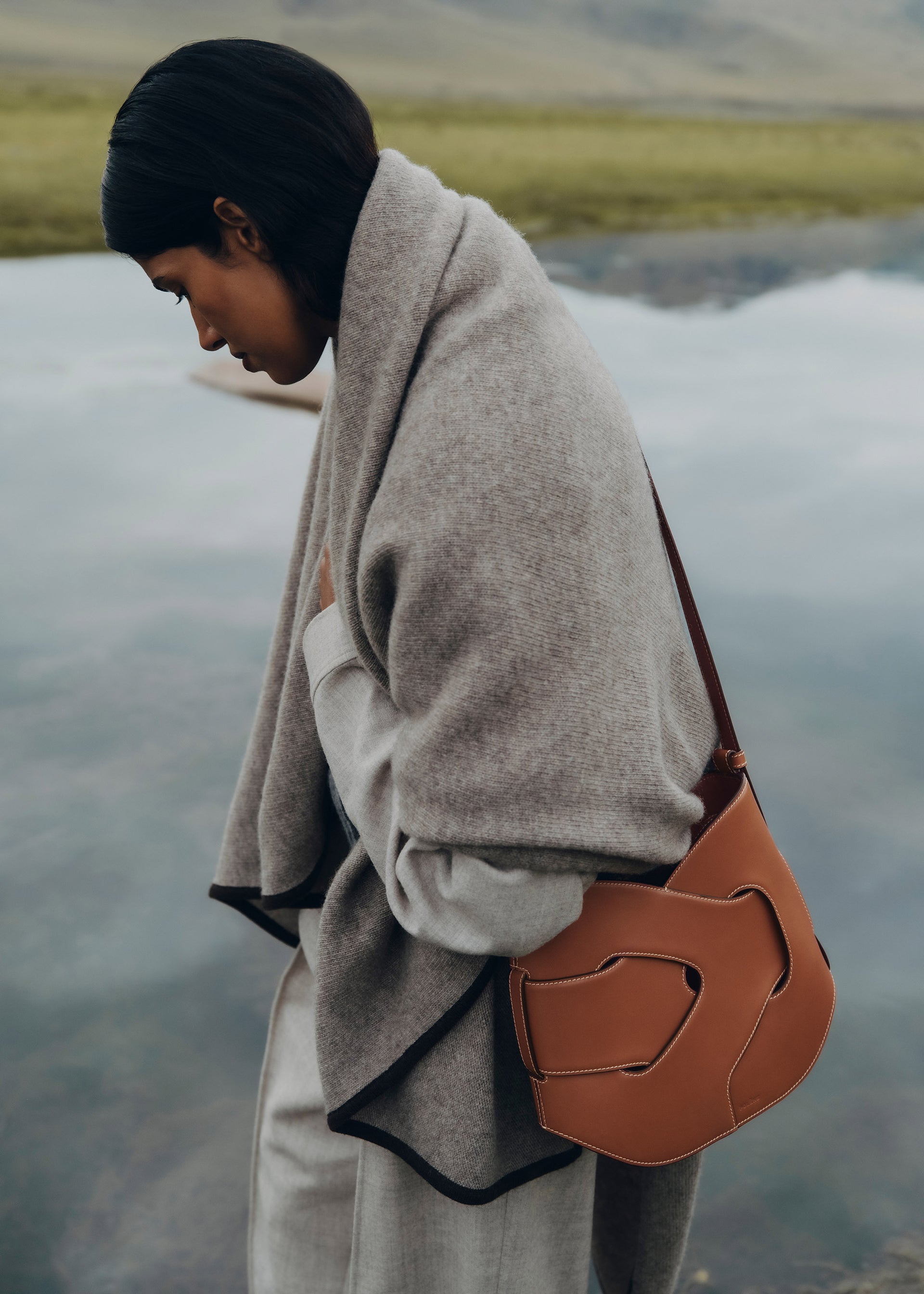 Nodde Hobo - Cognac Glattes Leder