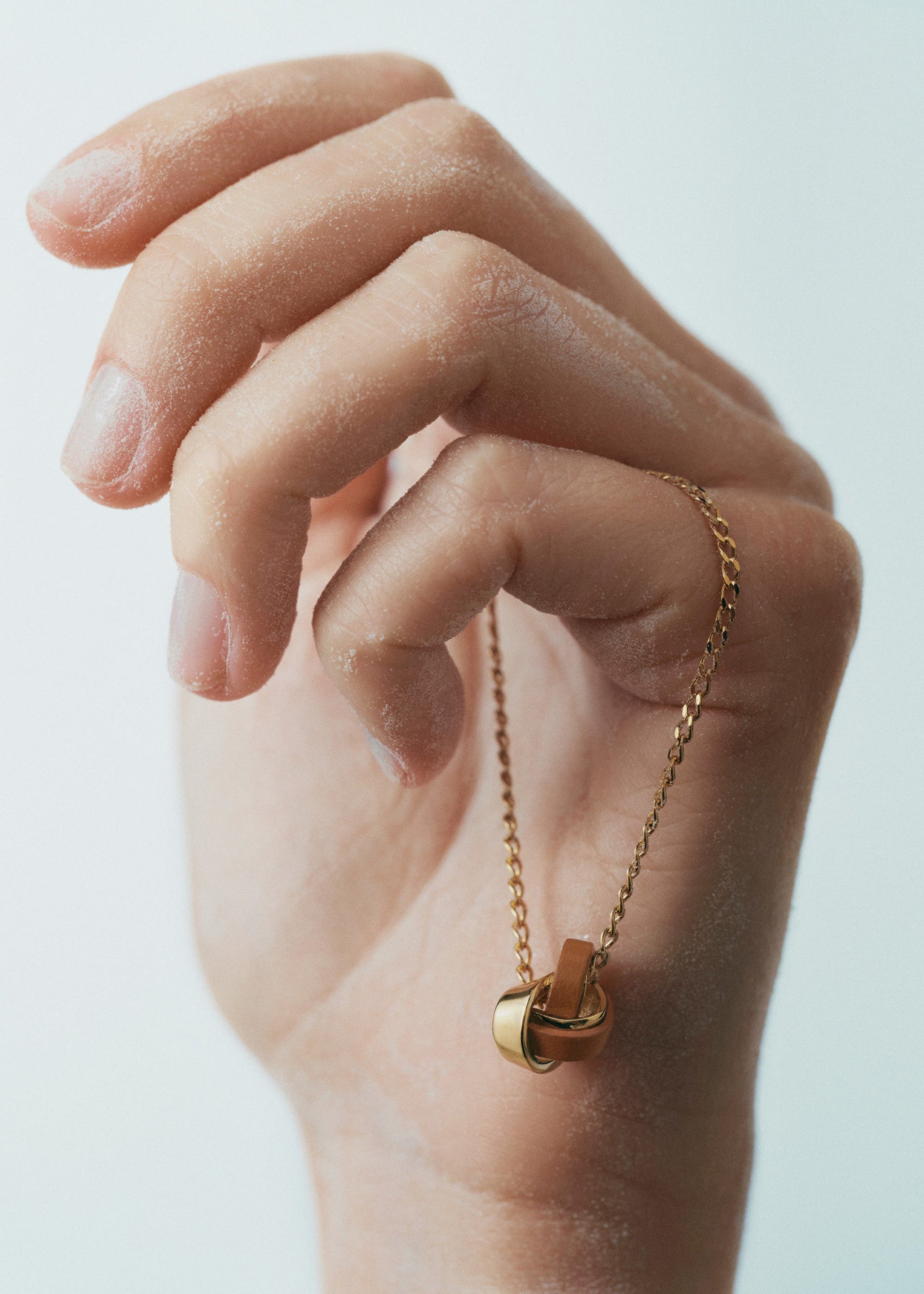 Halskette Ormé - Goldedition Und Camel Leder