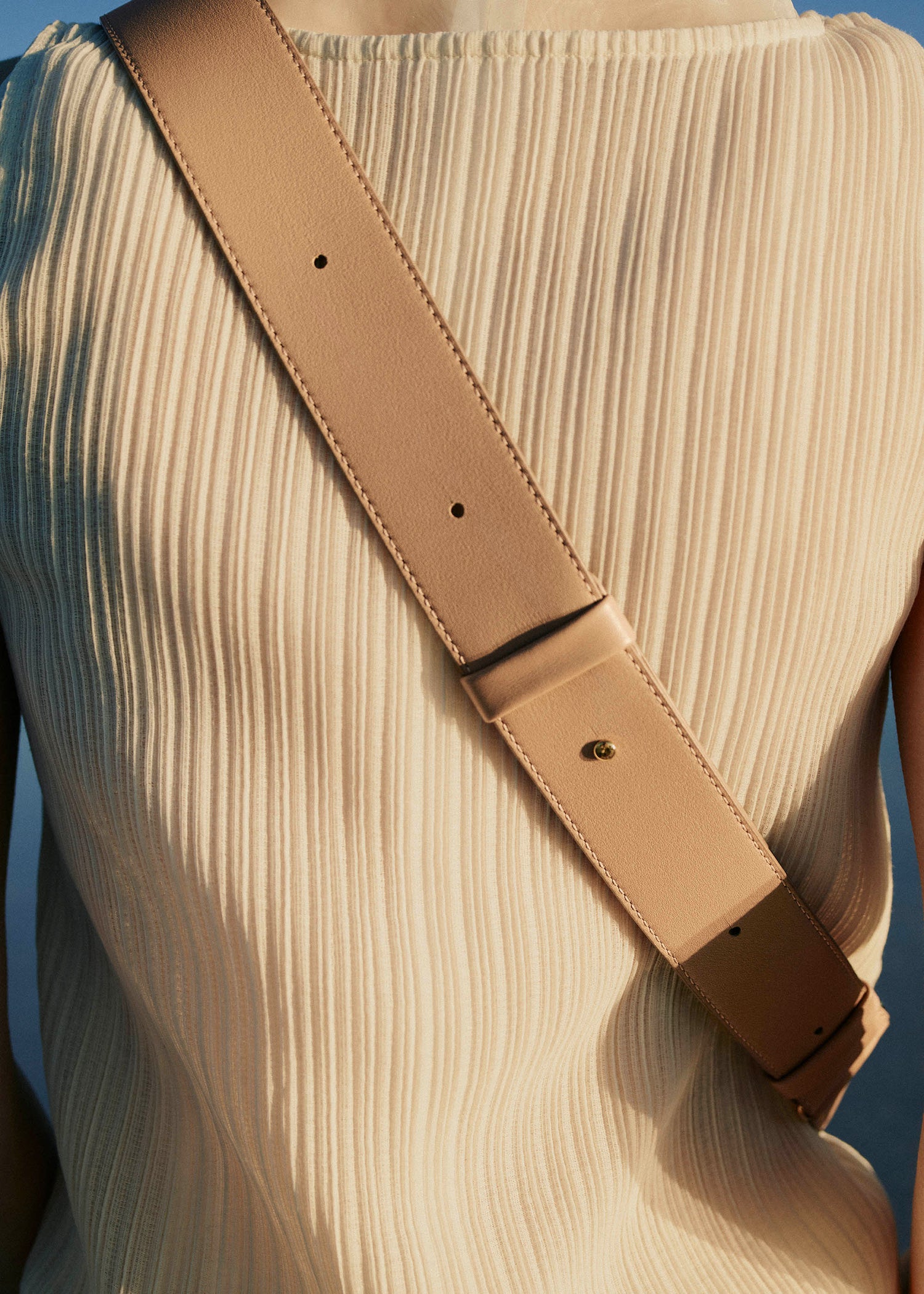 Neyu - Beige Glattes Leder