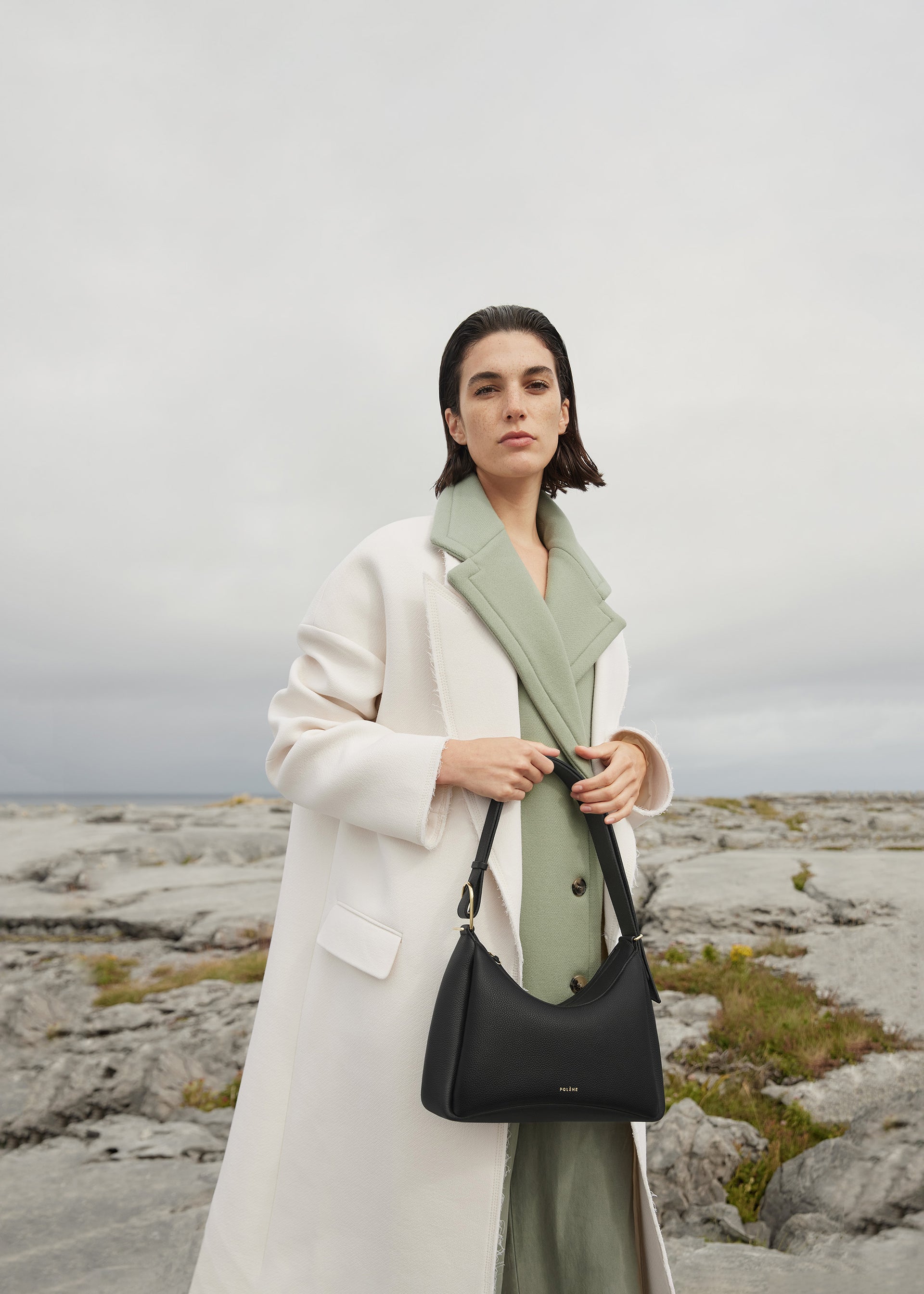 Umi - Schwarz Genarbtes Leder