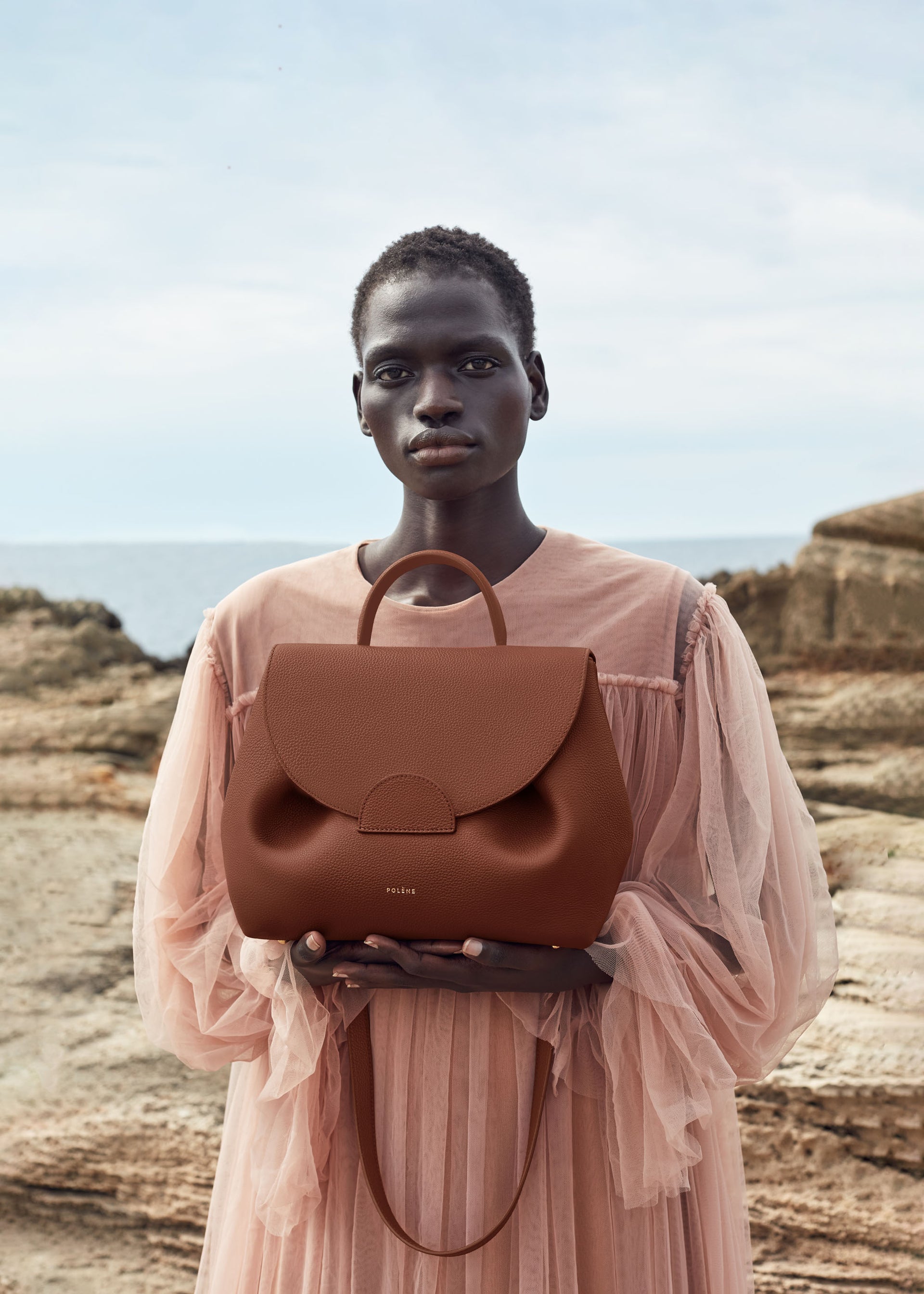 Numéro Un - Cognac Genarbtes Leder