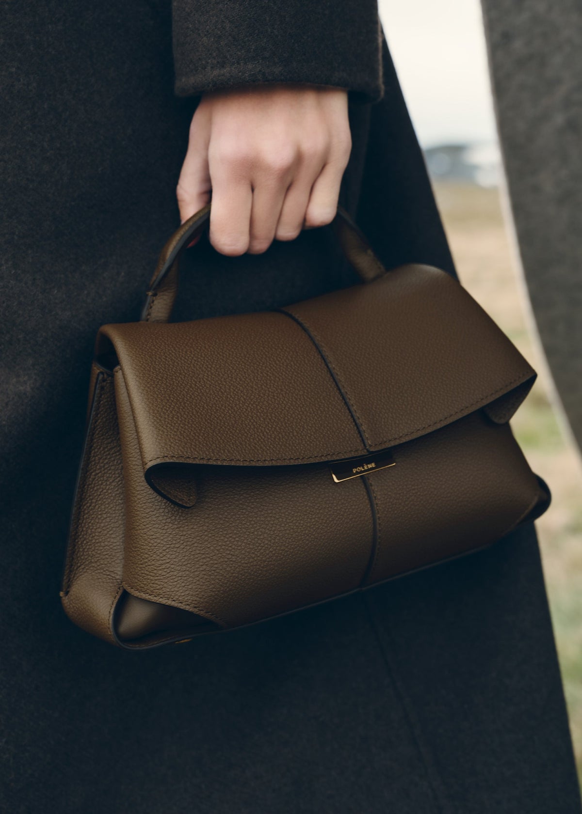 Mokki Mini - Marron Glacé Genarbtes Leder