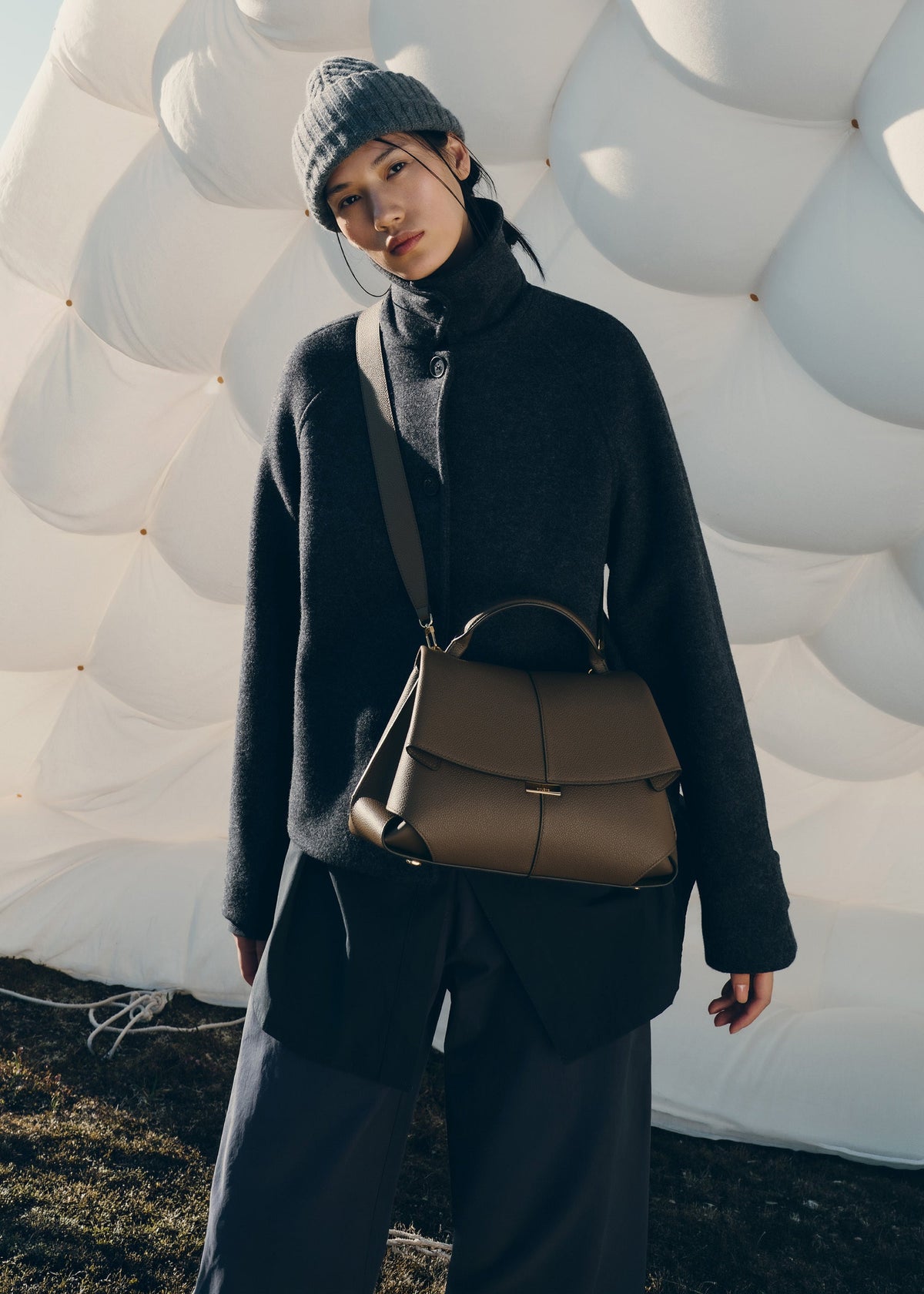 Mokki - Marron Glacé Genarbtes Leder