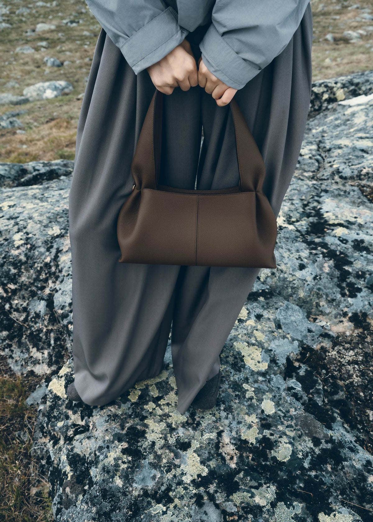 Numéro Neuf East West - Marron Glacé Genarbtes Leder