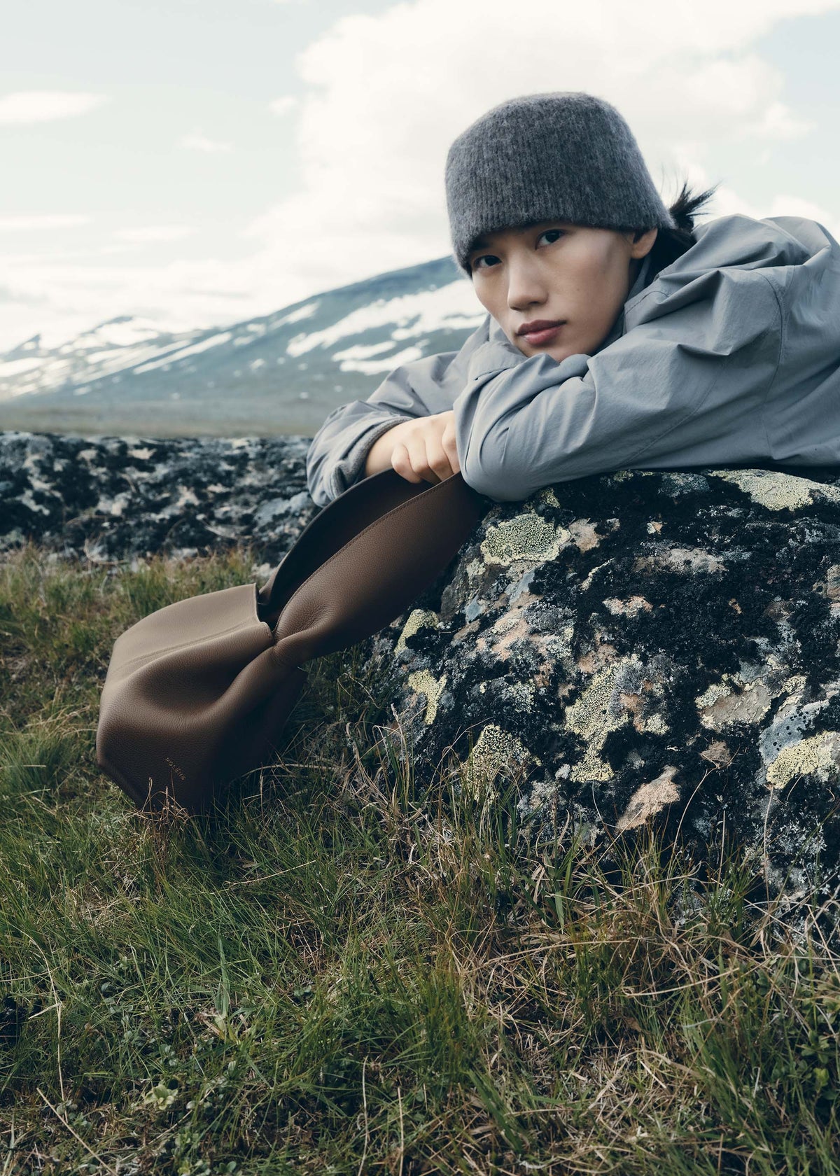 Numéro Neuf East West - Marron Glacé Genarbtes Leder