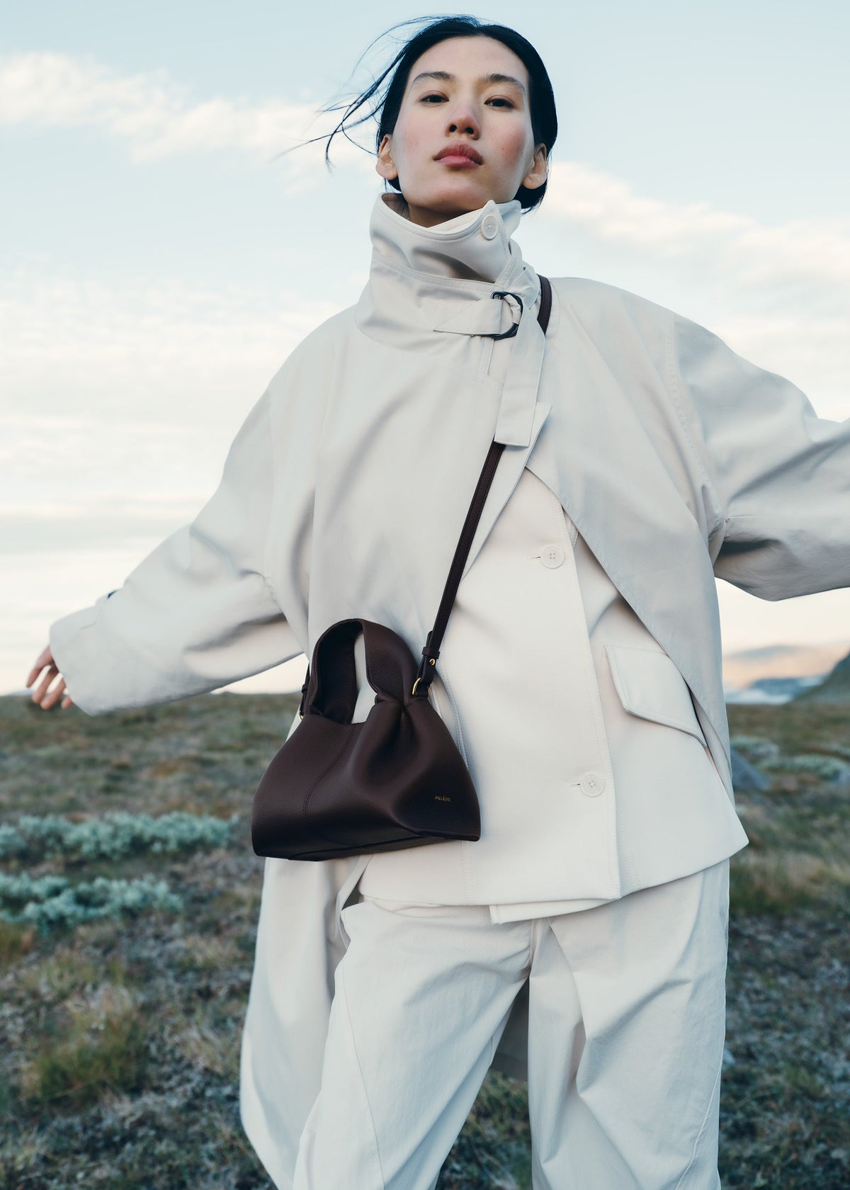 Numéro Neuf Mini - Pflaume Genarbtes Leder