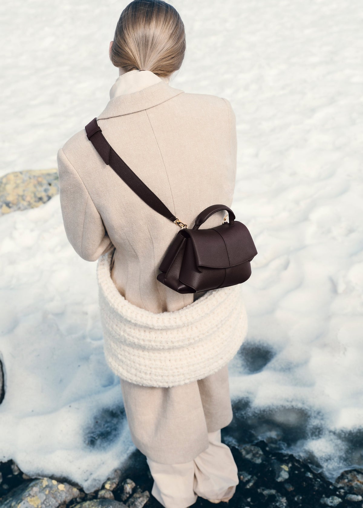 Mokki Mini - Pflaume Genarbtes Leder