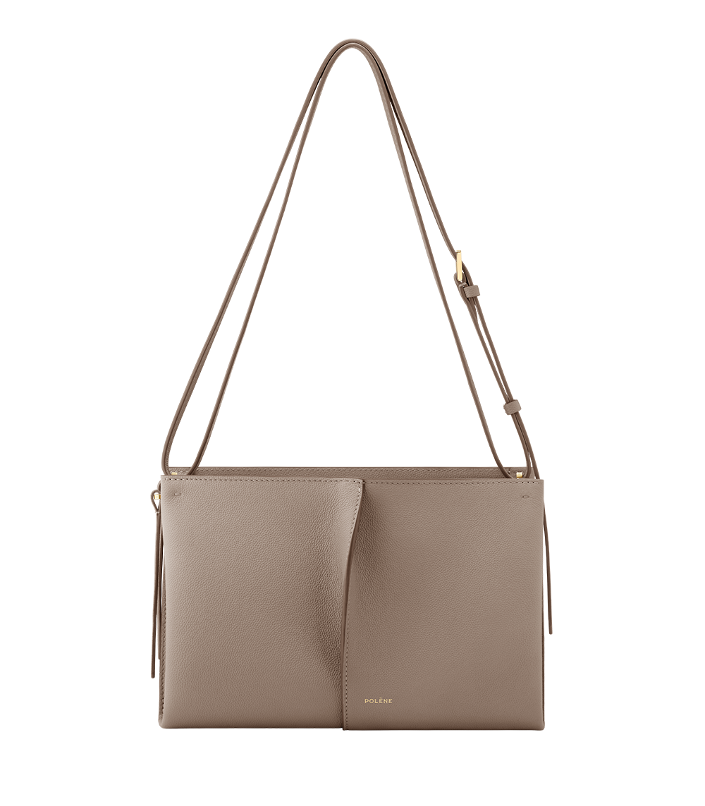 Boky - Taupe Genarbtes Leder