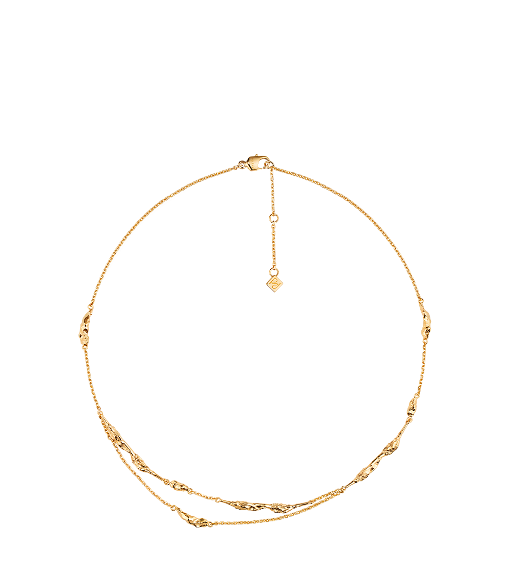 Doppel Halskette Eroz - Goldedition 24 Karat vergoldet