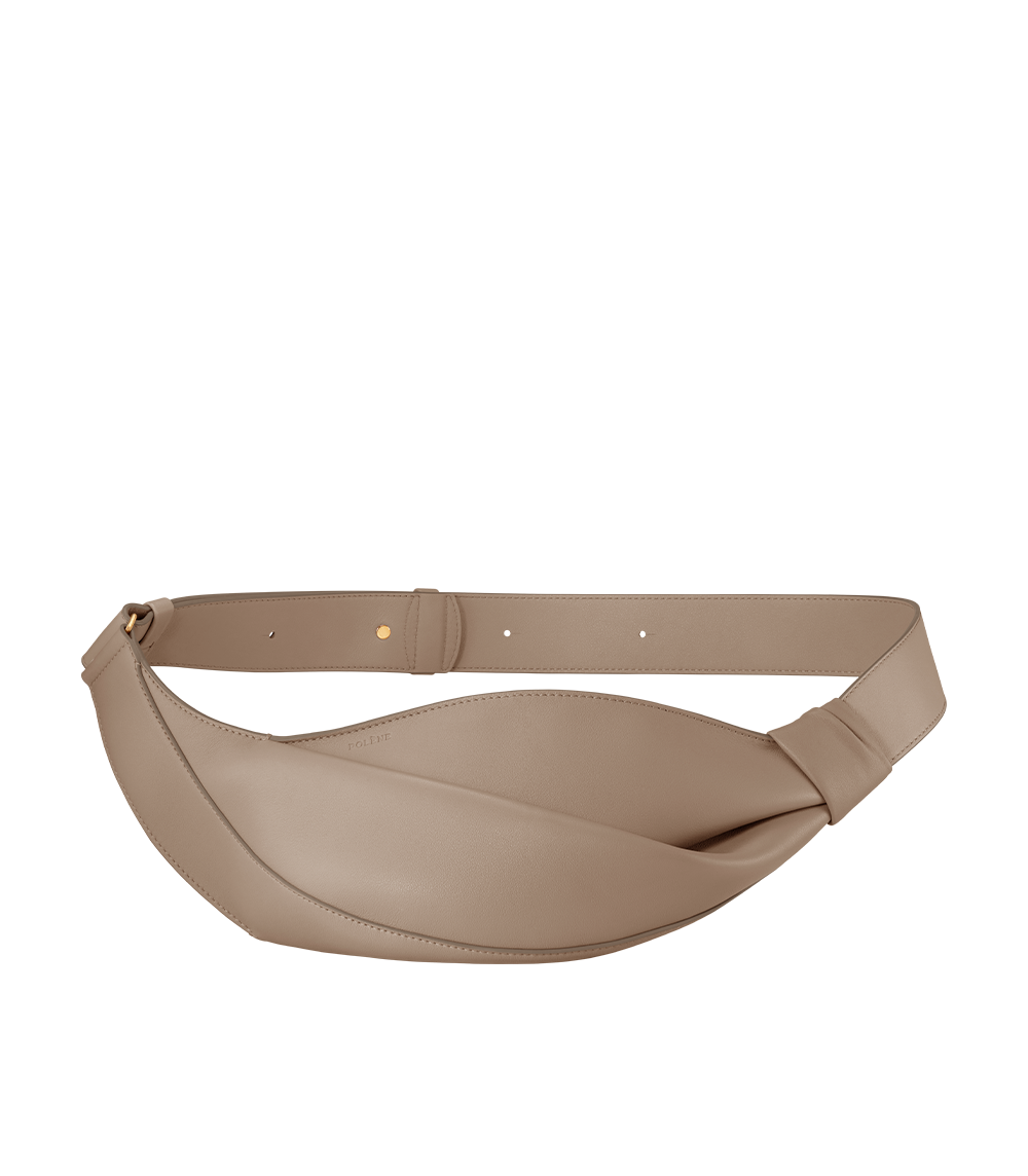 Neyu - Taupe Glattes Leder