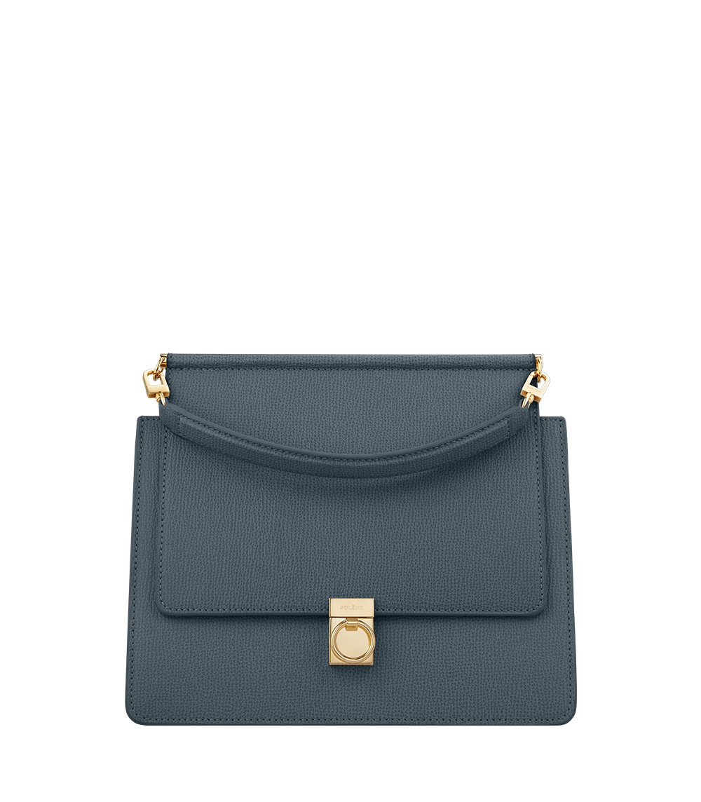 Numéro Sept - Mitternachtsblau genarbtes Leder