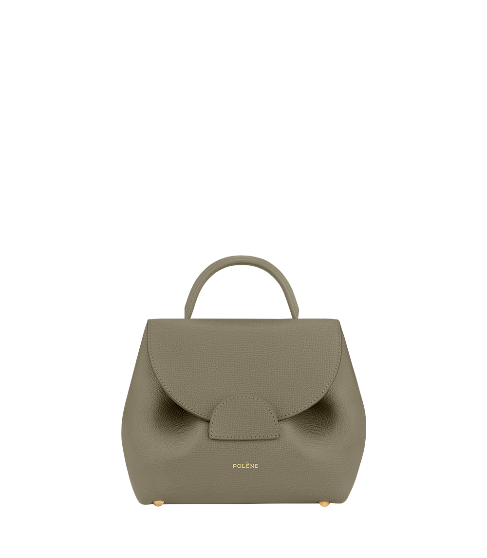 Polène | Taschen - Numéro Un Nano - Olive Genarbtes Leder