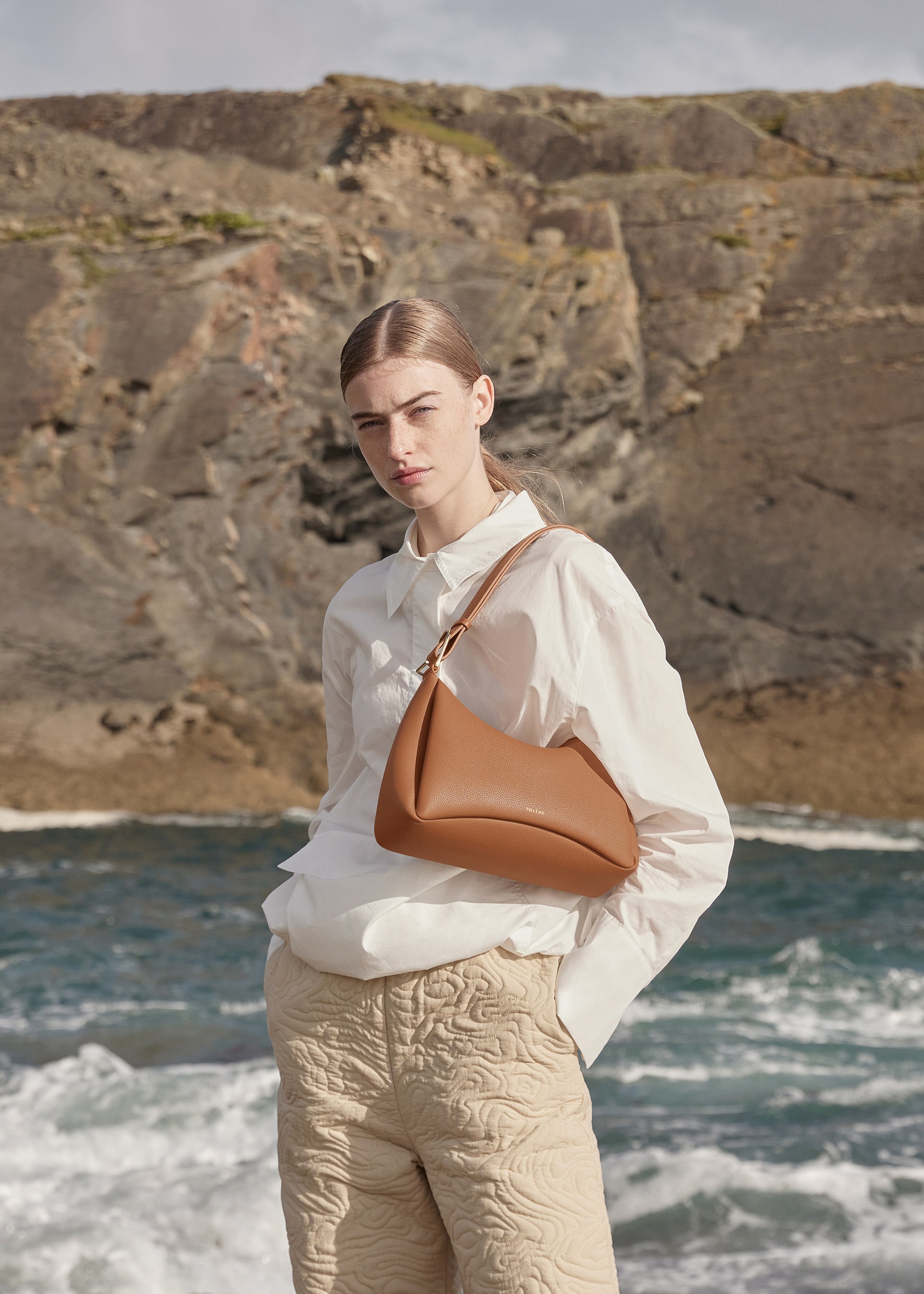 Umi - Camel Genarbtes Leder