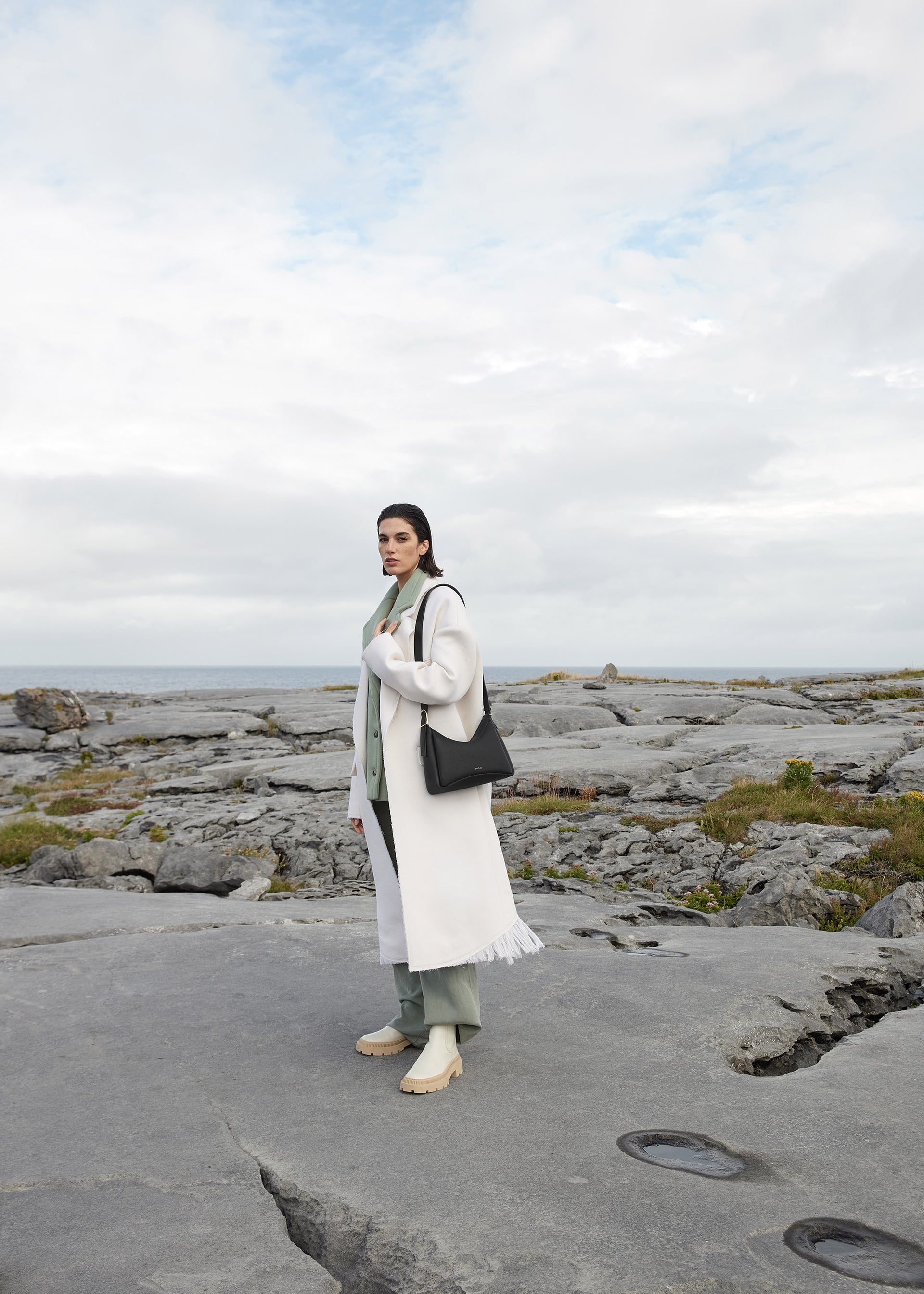 Umi - Schwarz Genarbtes Leder