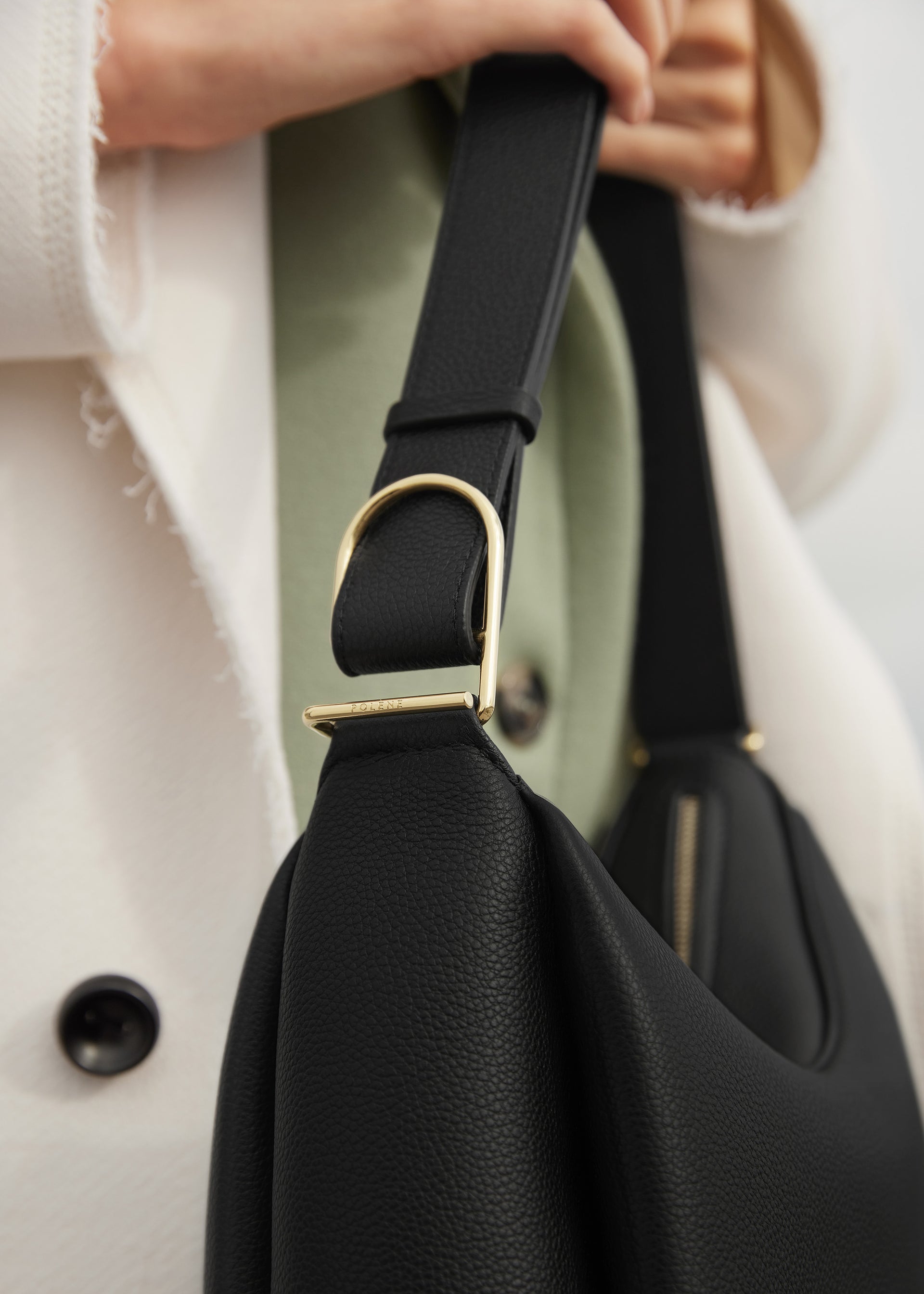 Umi - Schwarz Genarbtes Leder