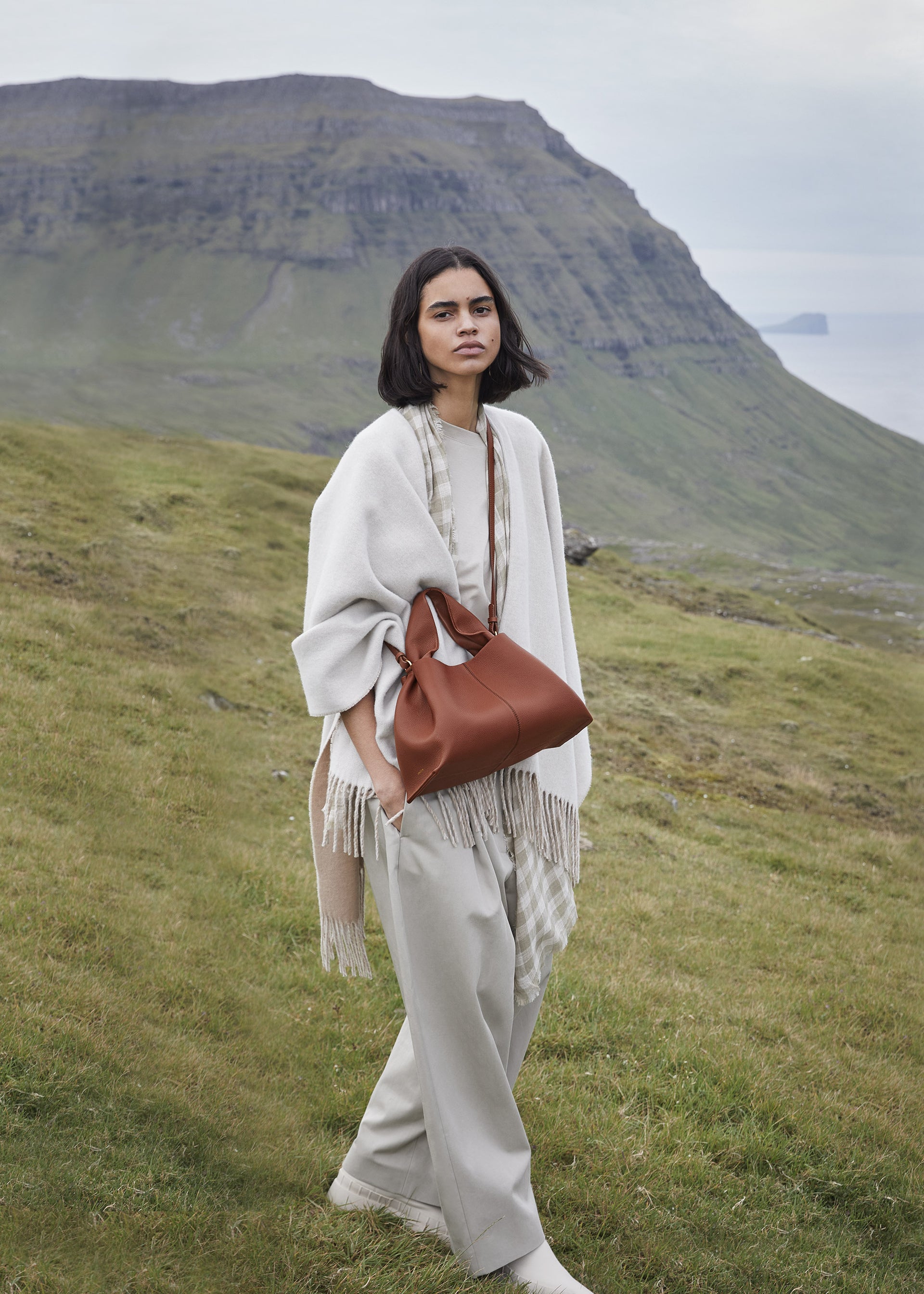 Numéro Neuf - Cognac Genarbtes Leder