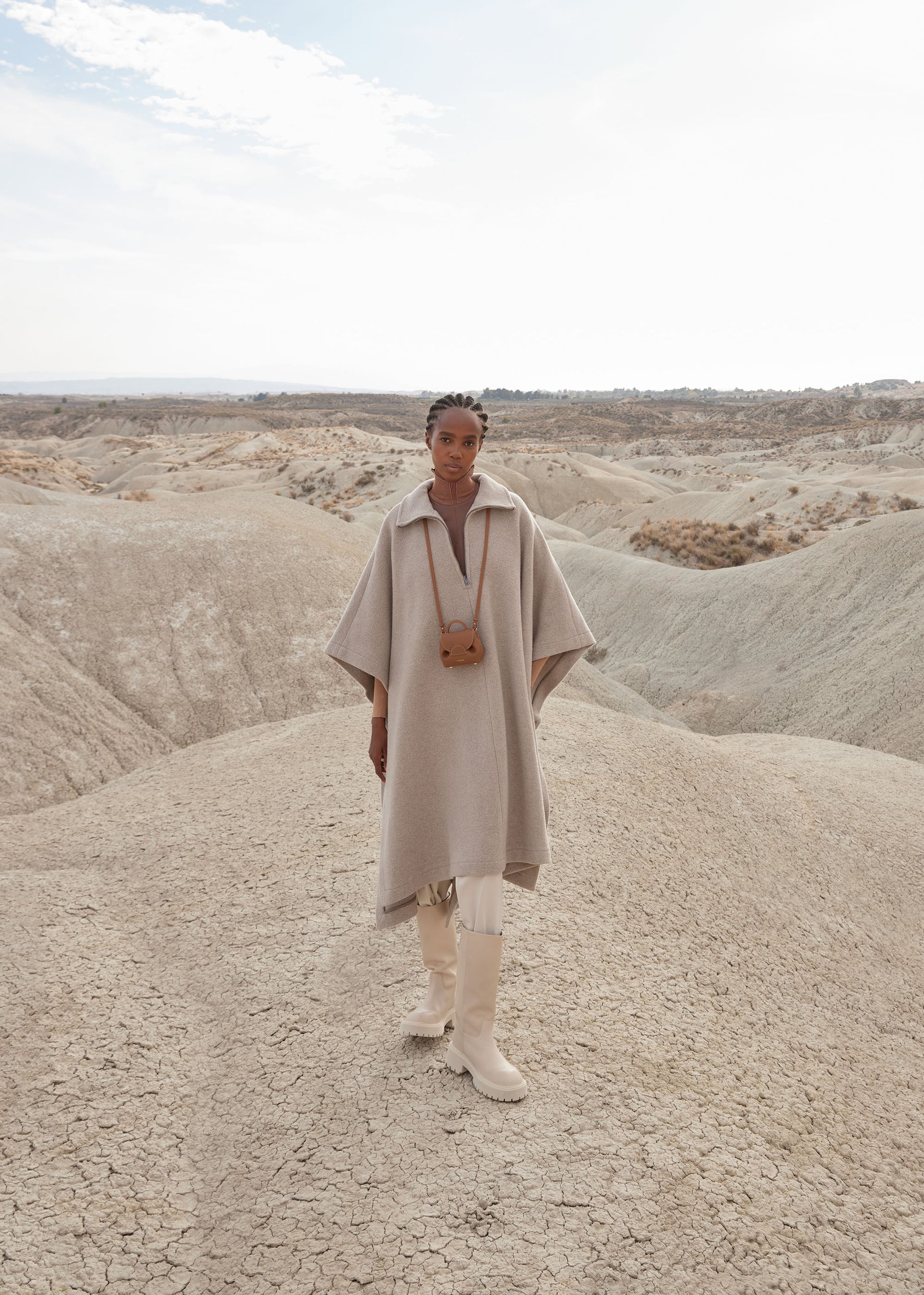 Numéro Un Micro - Camel Genarbtes Leder